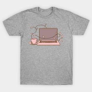 laptop and cup T-Shirt